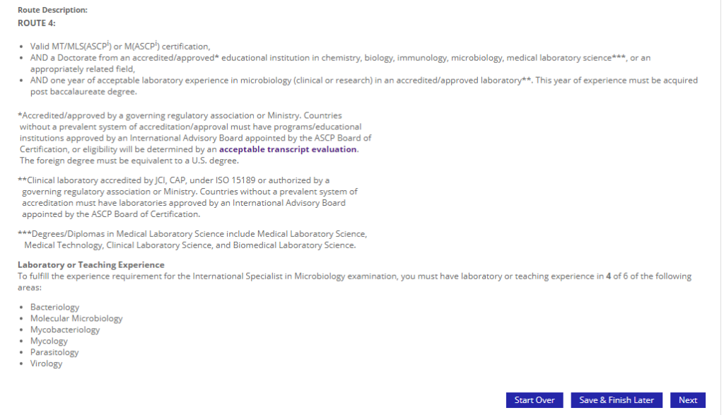 ASCP Exam Online Application